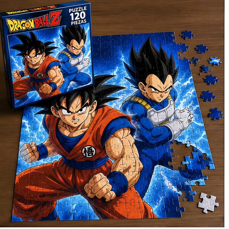 Puzzle con imagen de Goku y Vegeta.